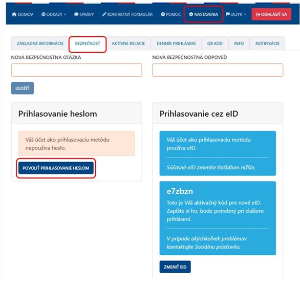 Prihlasovanie heslom