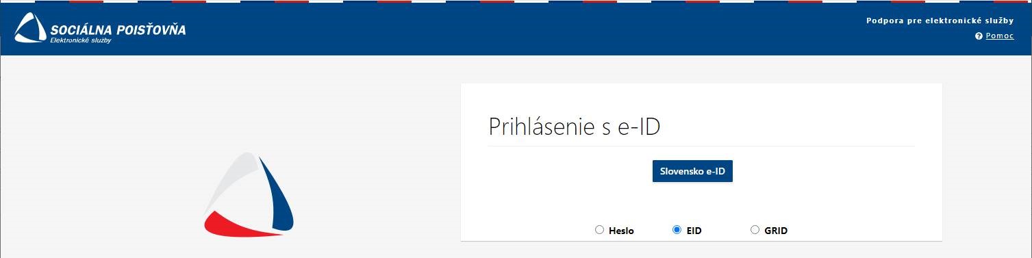 EUP - prihlásenie eID