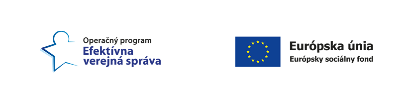 Logo Operačný program Efektívna verejná správa a Europskej únie.
